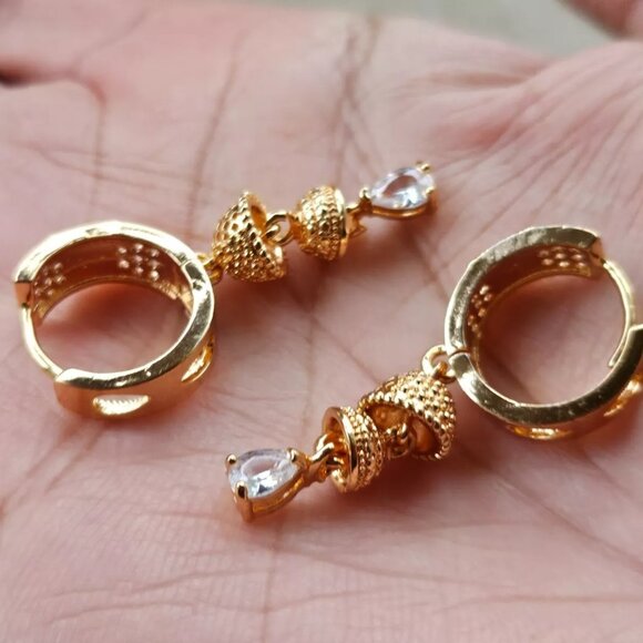 Jewelry - Earrings Fashion Ear Jewelry Drop Down Rose Gold Tone Jhumki style Earrings